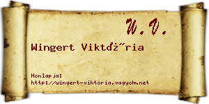 Wingert Viktória névjegykártya